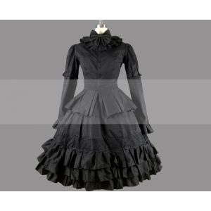 Date A Live Kurumi Tokisaki Cosplay Black Gothic Lolita Dress for Sale