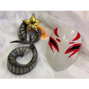 LOL Spirit Blossom Kindred Mask Horns Cosplay for Sale