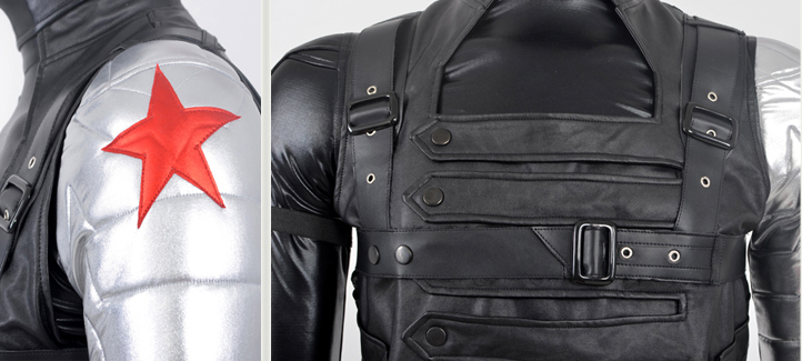 Captain America 2 Bucky Barnes The Winter Soldier Cosplay Costume