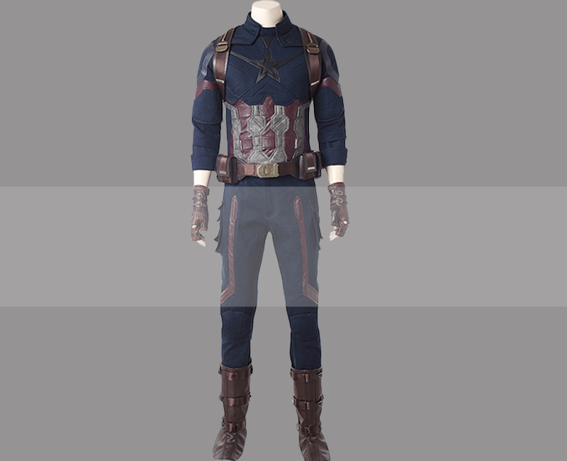 Avengers: Infinity Steve Rogers Captain America Uniform Cosplay Costume