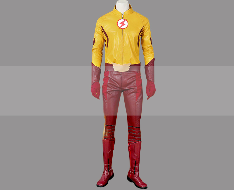 CW The Flash Season 3 Wally West Kid Flash Cosplay Costume