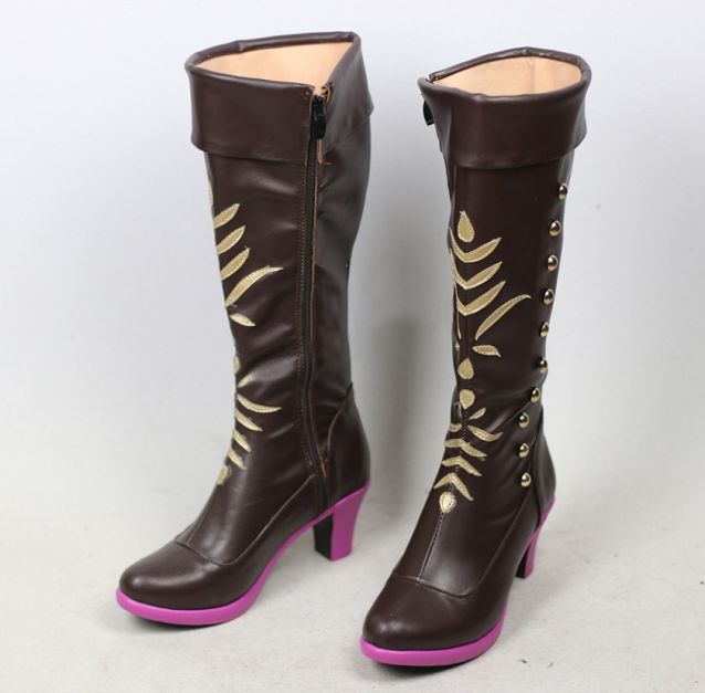 Frozen II Princess Anna Cosplay Boots for Sale