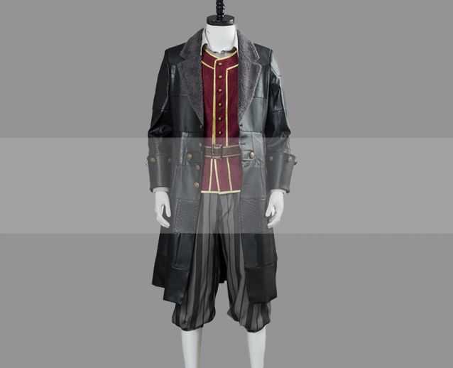 Kingdom Hearts 3 III Sora Pirate Cosplay Costume Leather Coat Complete Outfit