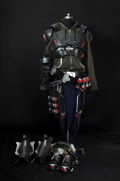 Reaper Reyes Blackwatch Been Armor met Straps Cosplay Kostuum Overwatch Kleding Herenkleding Pakken 