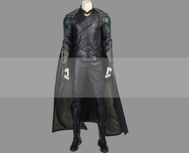 Thor Ragnarok Loki Cosplay Costume Deluxe Leather Outfit Custom Made lot 