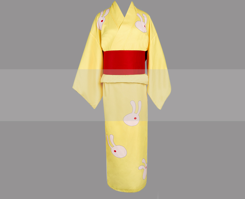 Gintama Kagura Rabbit Kimono Cosplay Costume