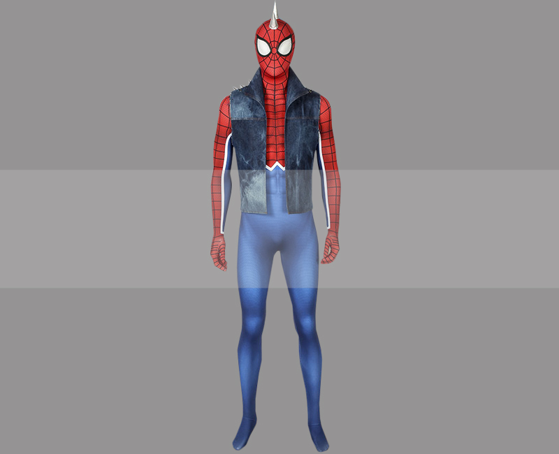 Marvel Spider-Man PS4 Game Spider-Punk Suit Cosplay Costume