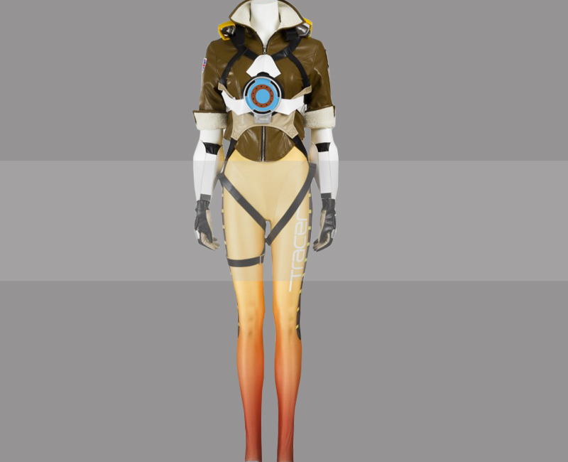 Overwatch Lena Oxton Tracer Costume Cosplay Outfit