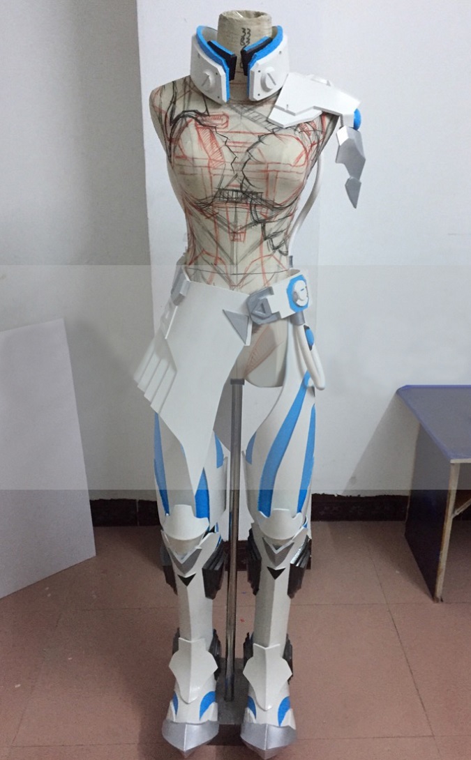 Overwatch Sombra Skin Cyberspace Cosplay Armor Costume