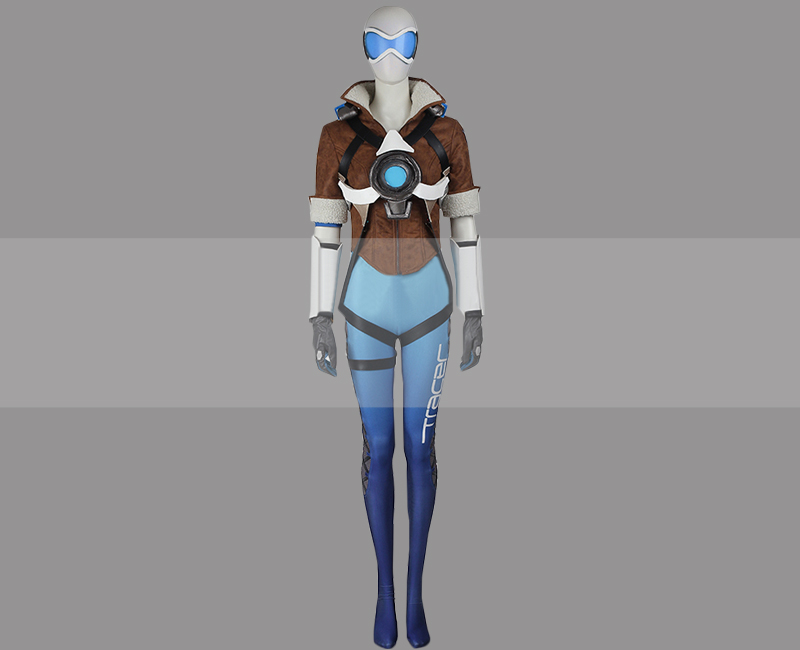 Overwatch Tracer Royal Blue Skin Cosplay Costume