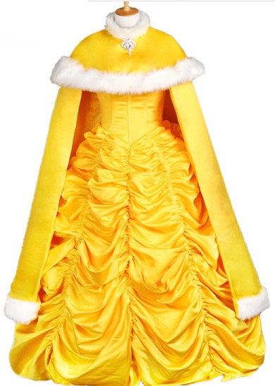 Princess Belle Halloween Costume Cosplay Dress