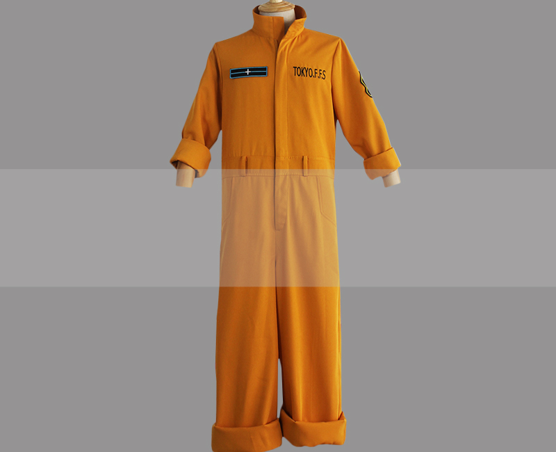 Special Fire Force Company 8 Orange Jumpsuit Cosplay Costume